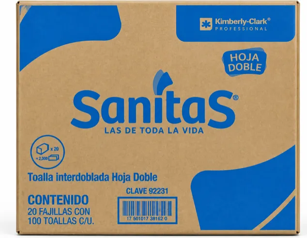 Caja de toalla interdoblada Sanitas